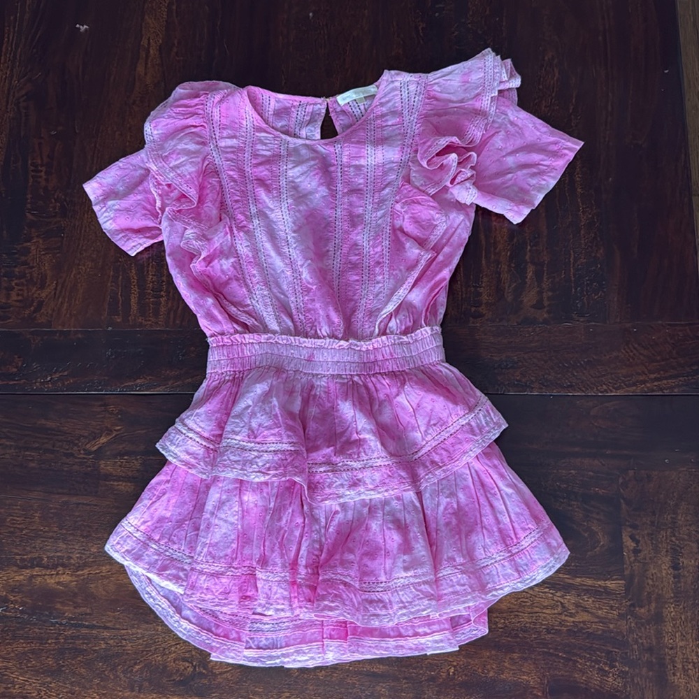 LoveShackFancy Natasha Ruffled Cotton Mini Dress - Picture 2 of 4